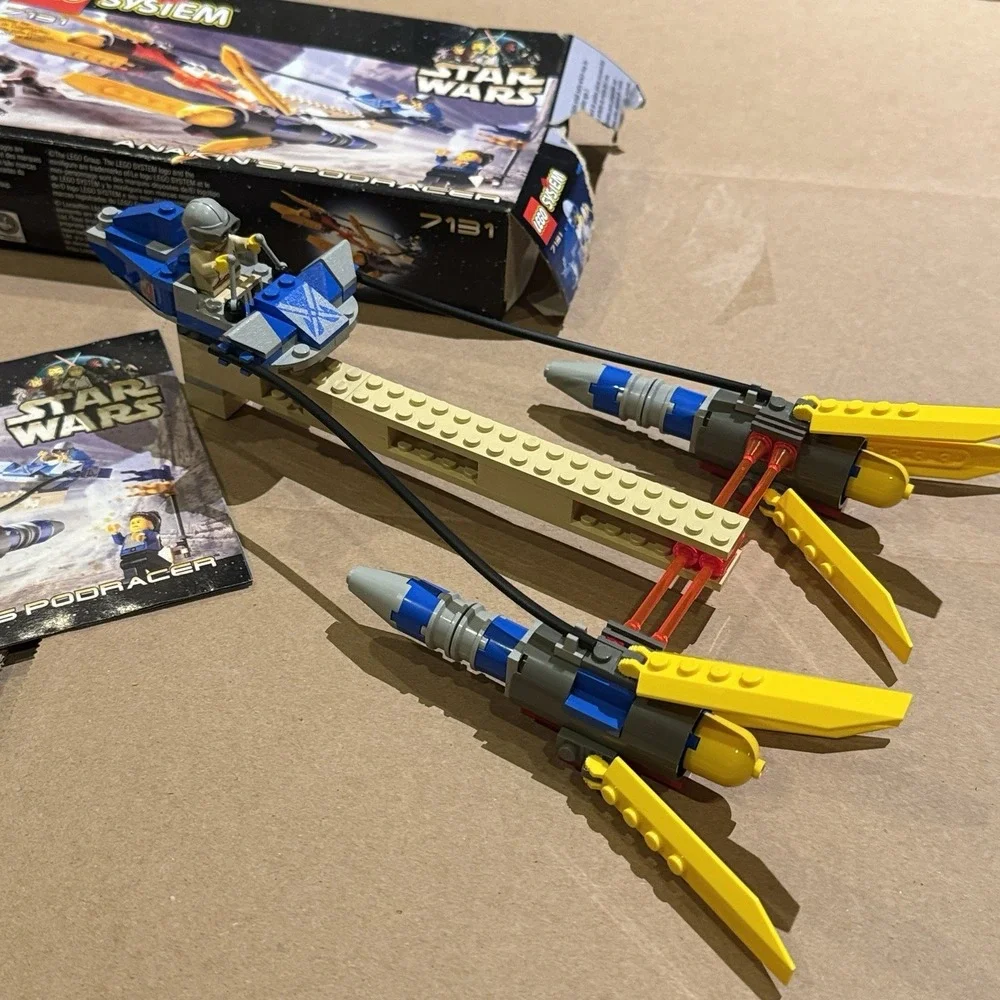 LEGO Star Wars set #7131 Anakin's Podracer Complete Box Instructions Minifigs